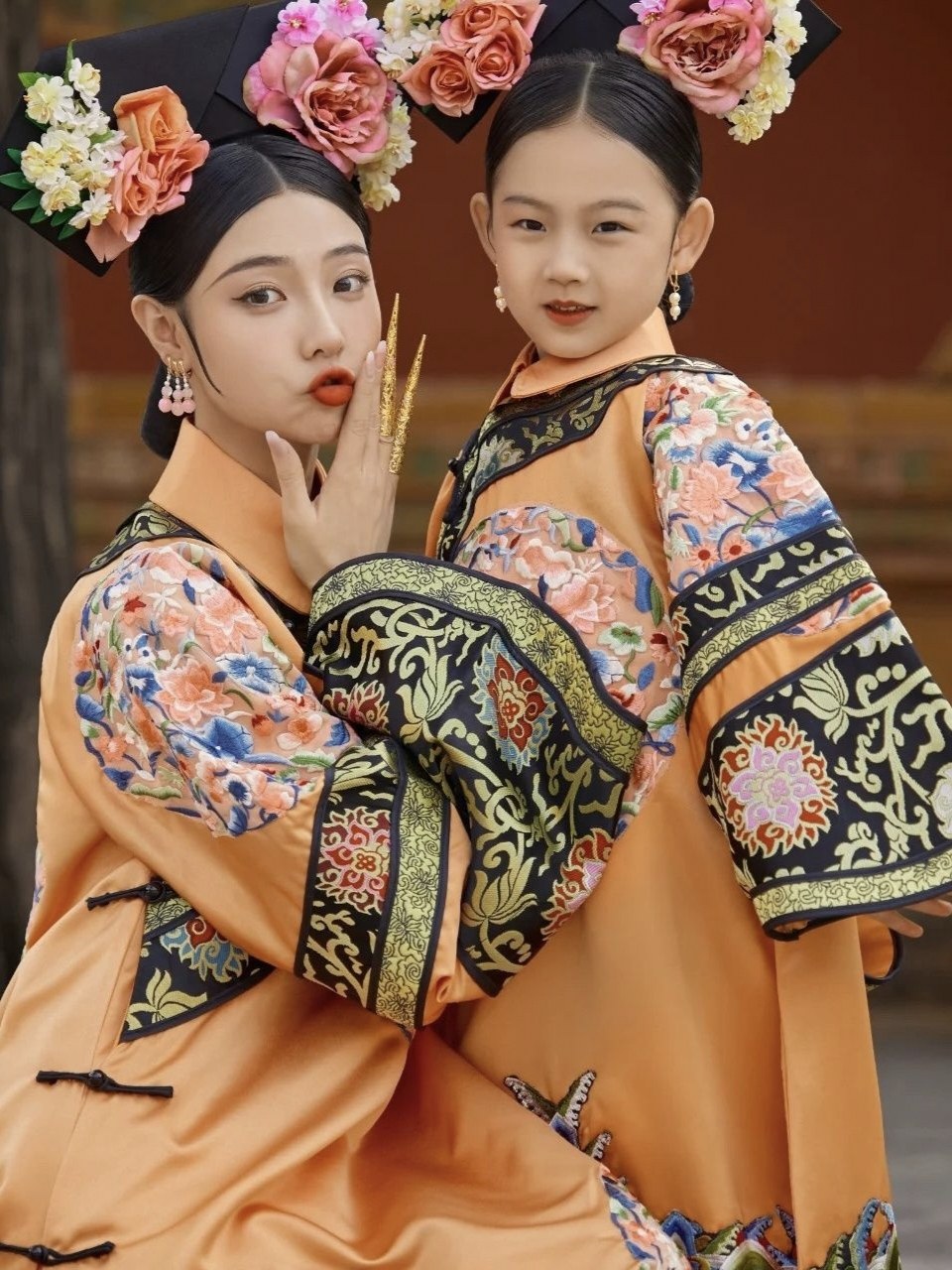 儿童格格故宫旅拍亲子服装复古传统满族国风步步同款清宫古装拍照