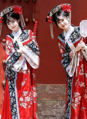 格格服装贵妃皇百搭风满族清代清朝清汉女氅衣旗装宫廷汉服古装
