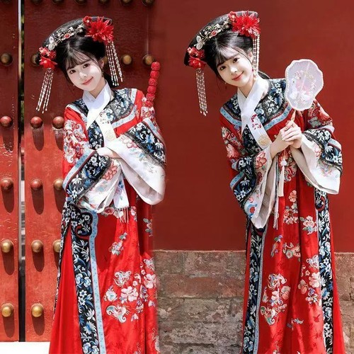 格格服装贵妃皇百搭风满族清代清朝清汉女氅衣旗装宫廷汉服古装