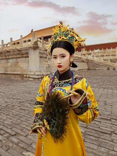 连衣裙甄嬛清汉宫廷风甄同款吉服旗袍中式晚清复古女童贵气旅拍