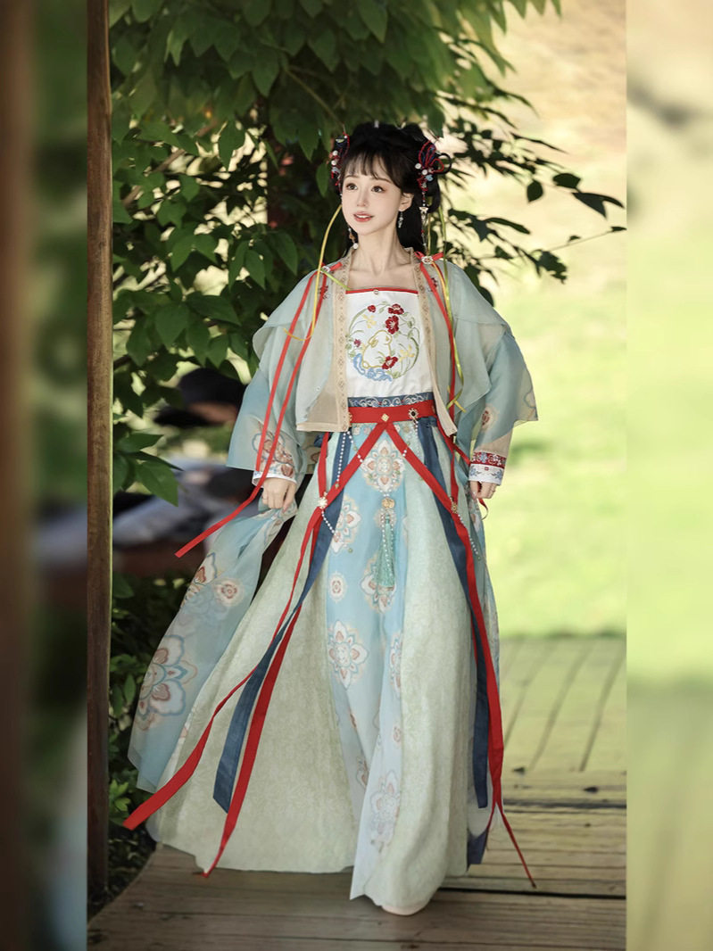 林妙妙同款汉服凌永夜13星河汉元素对襟半臂齐腰裙日常套装披帛春