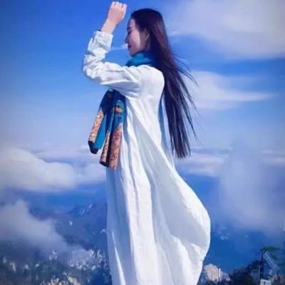 杨丽萍链接同款棉麻双层长袖连衣裙女宽松大码复古民族风花袍子