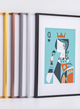 铝合金画框装裱20寸相框挂墙A2广告写真海报4K8开A4素描拼图框架