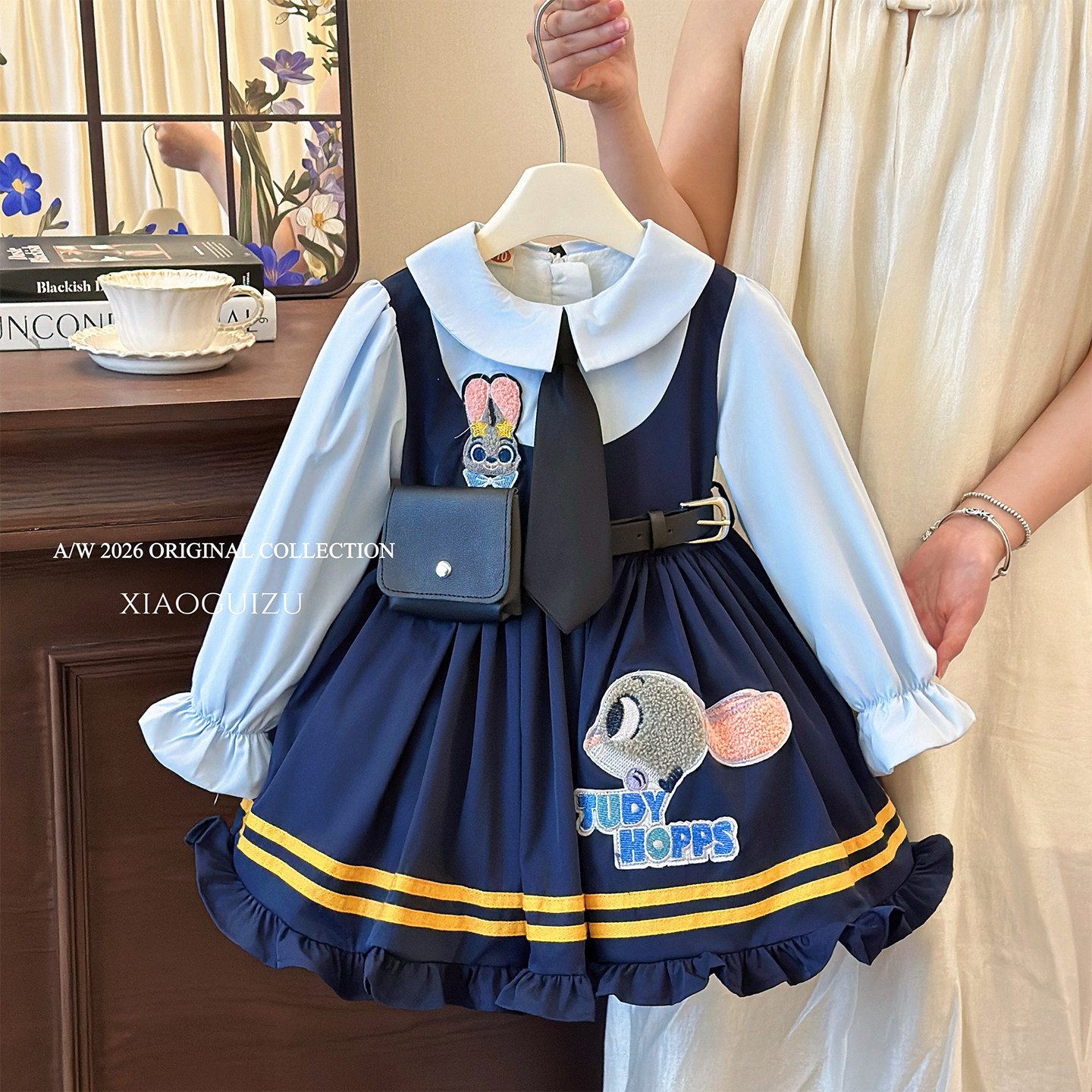 朱迪兔子警官cos服儿童冬季连衣裙儿童洛丽塔裙子加绒生日蓬蓬裙,童装/婴儿装/亲子装,连衣裙,淘宝优惠券,粉丝福利购,淘宝优惠卷