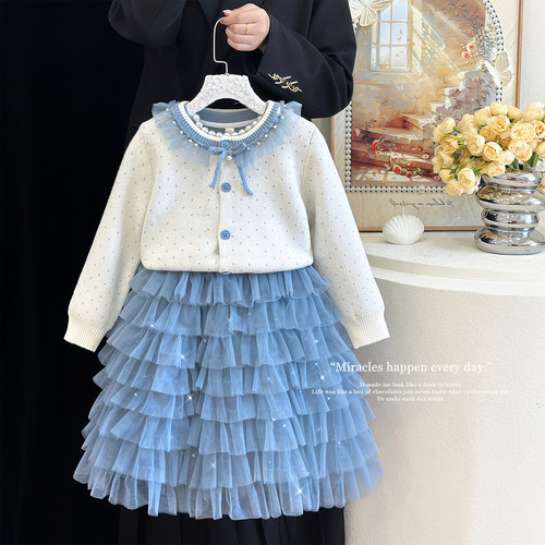 女童洋气小香风公主裙秋季套装裙
