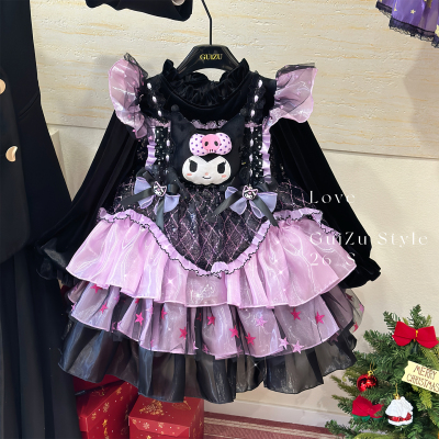 女童库洛米公主网纱蓬蓬连衣裙