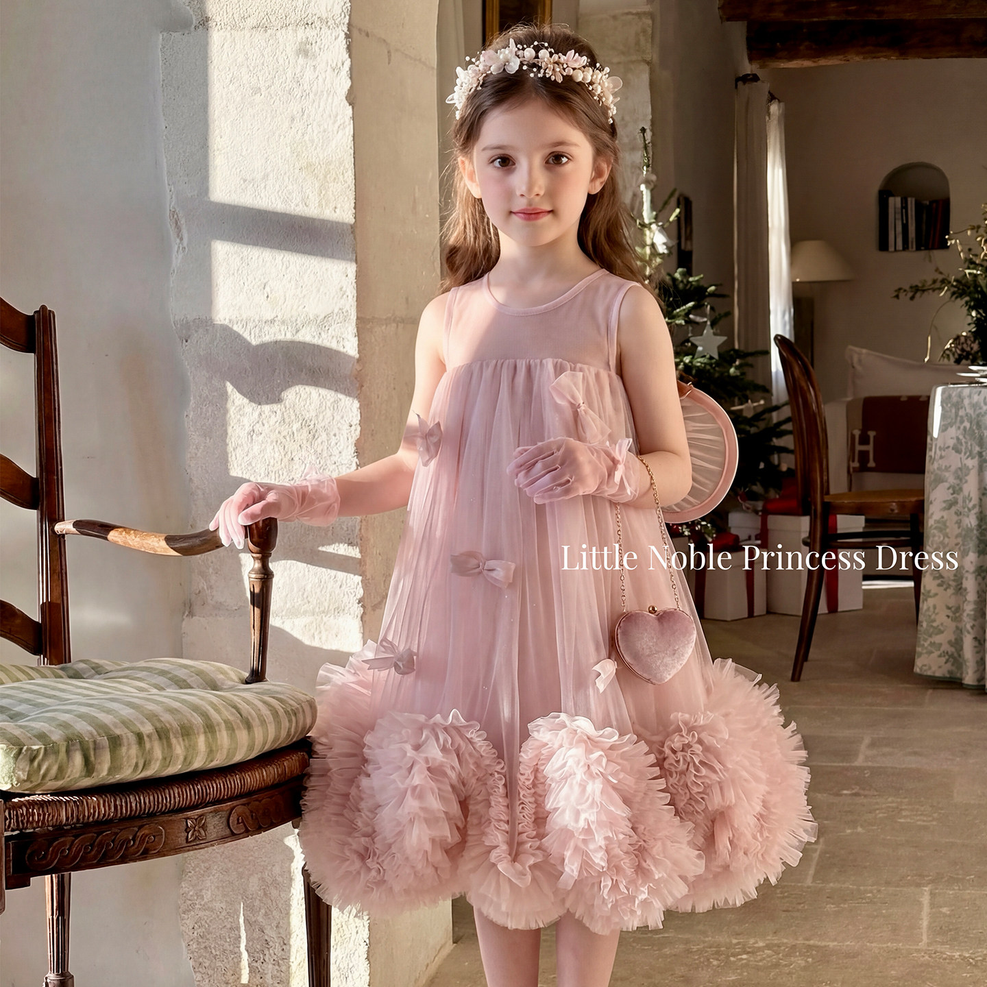 高级感女童公主裙夏季2026甜美背心裙生日大摆裙蓬蓬裙时尚连衣裙