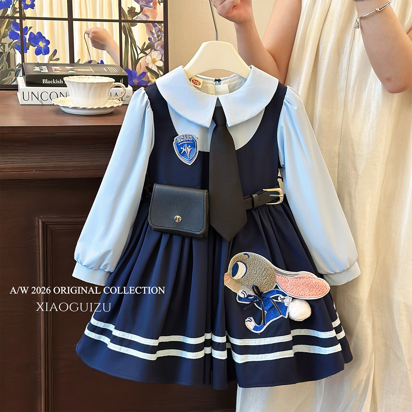 朱迪女童连衣裙冬装儿童兔子警官衣服小女孩洛丽塔儿童加绒公主裙,童装/婴儿装/亲子装,连衣裙,淘宝优惠券,粉丝福利购,淘宝优惠卷