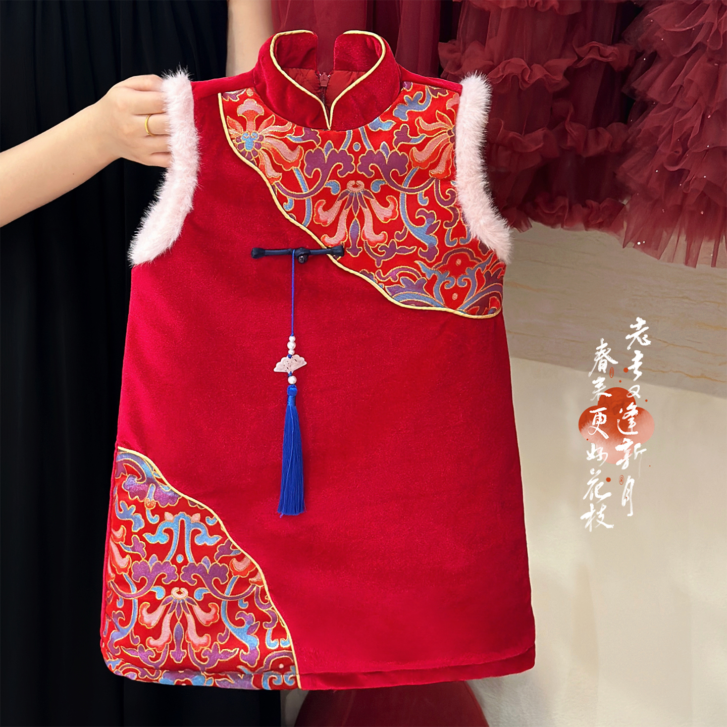 新中式拜年服婴儿新年礼服秋冬