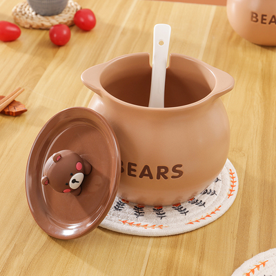 家用厨房陶瓷耐高温猪油罐