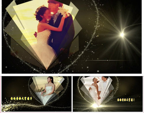 EDIUS婚礼婚庆迎宾开场文字片头模板结婚录像后期ED婚礼片头