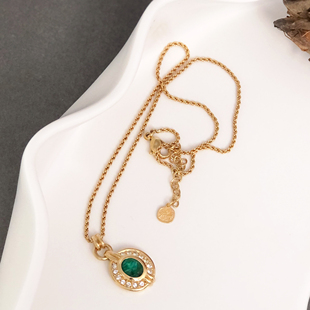 中古Grosse云纹琉璃满镶金色项链