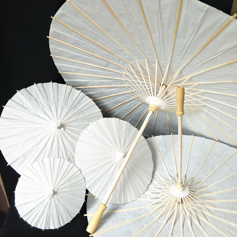 绘画空白纸伞儿童diy古风青花瓷