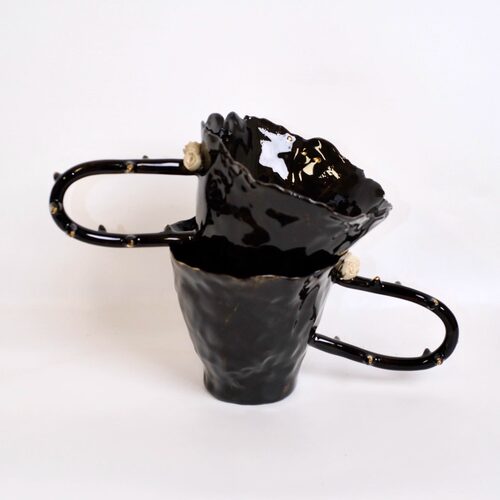 荆棘杯·原创设计纯手工陶瓷描真金杯子