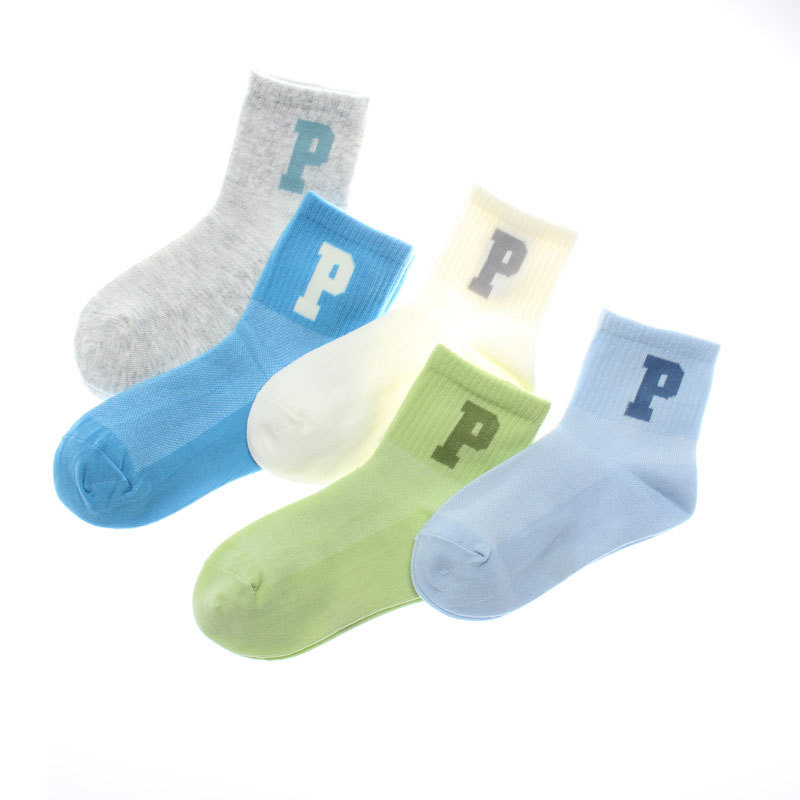 六指鼠男童加加大运动风夏季网面棉袜断码清仓处理