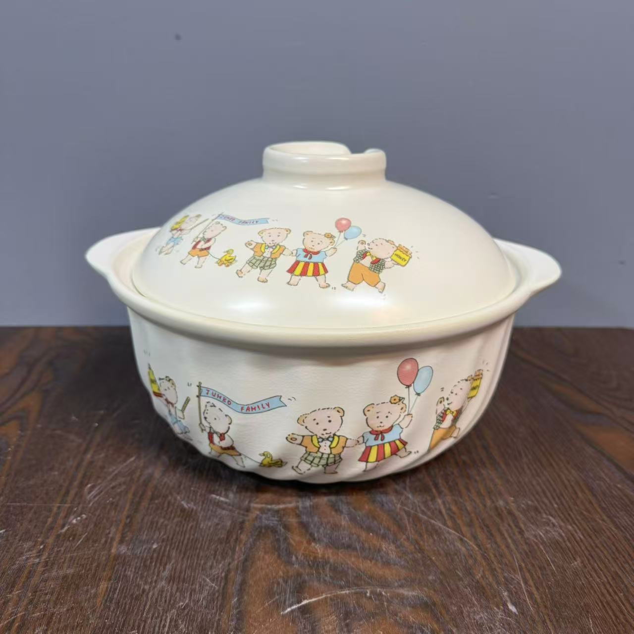 景德镇珍宝砂锅2511彩色小熊2.75升彩熊不裂炖煮卡通可爱大容量