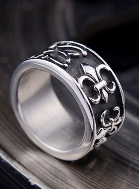 高版本潮流克罗永恒戒指十字花