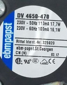 德国ebmpaps风扇 DV4650-470 DV4600-492 12038 220V威图机柜风机