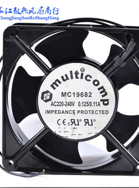 原装 MULTICOMP MC 19682 AC220-240V 0.125/0.11A 散热风扇