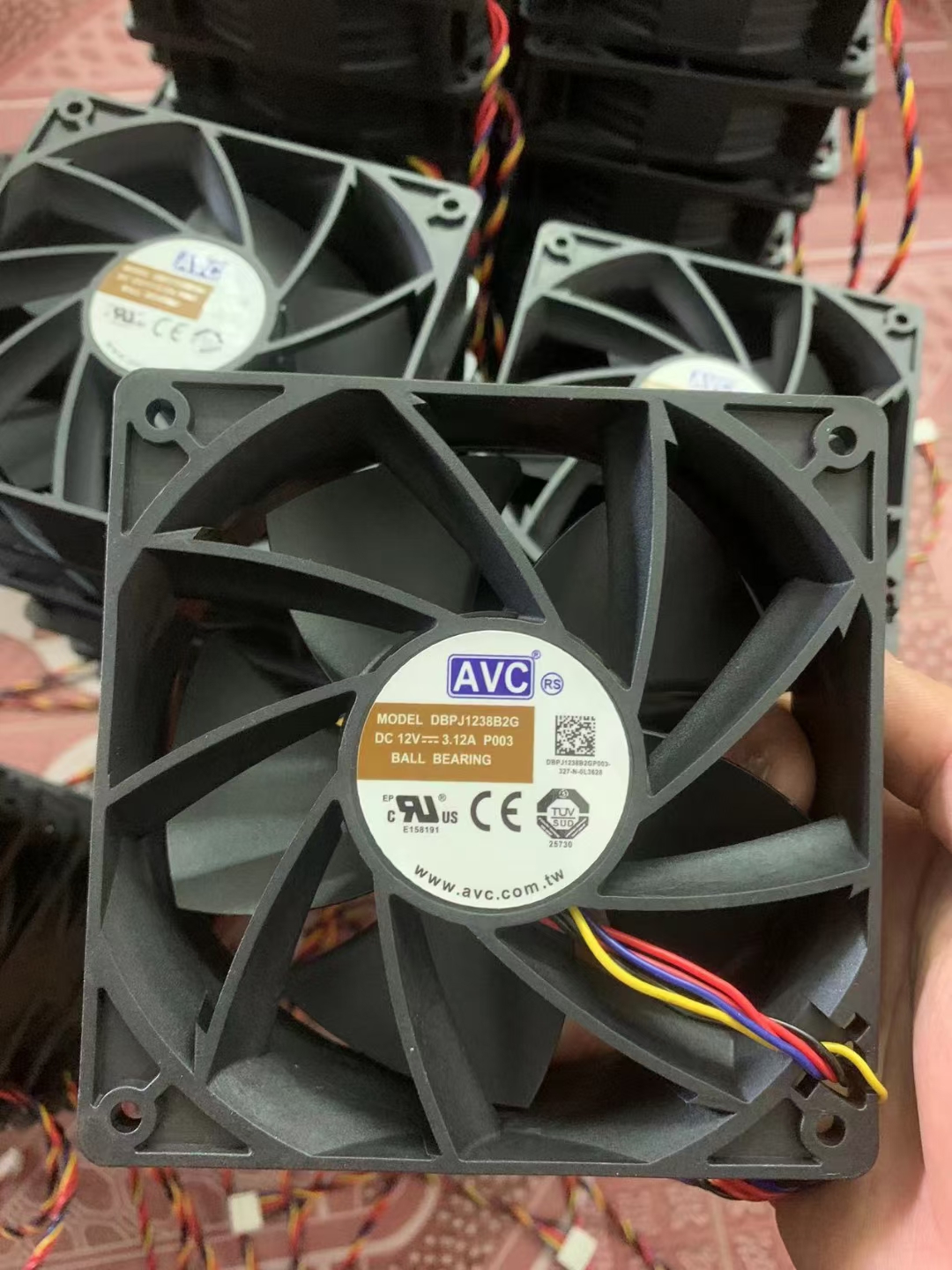 DBPJ1238B2G 12V 3.12A 全新AVC12038 4线芯动 蚂蚁 翼比特E9风扇