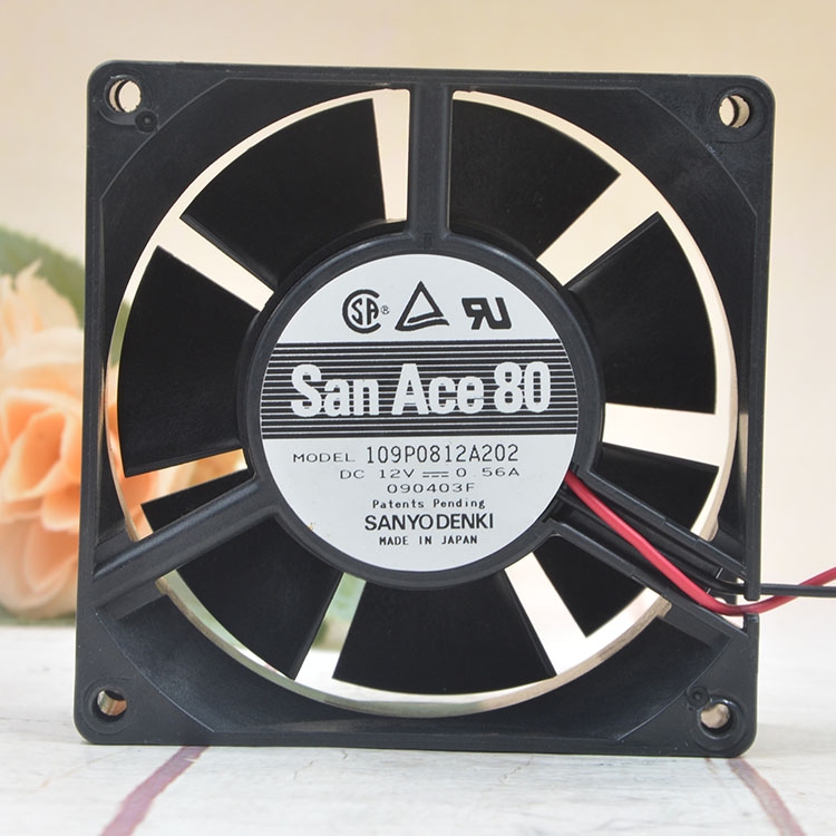 三洋 san Ace 80 8cm 12v 0.56A 8032 109p0812a202 静音风扇