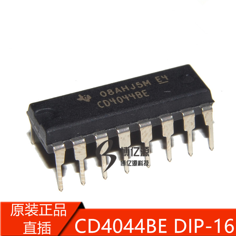 进口直插CD4044BE DIP16三态输出的四路与非R/S锁存器 CD4044BE