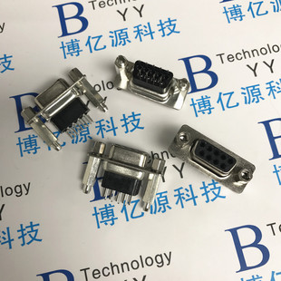 DP9 母头 高塑胶 加长 DR9 加高 插板式 直脚 铆锁 RS232 母座