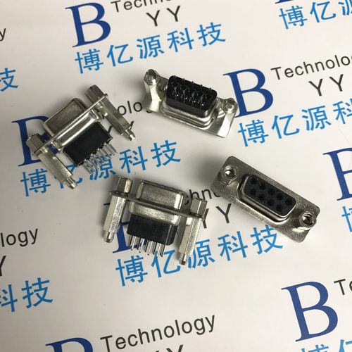 DP9 高塑胶 母头 DR9 插板式 加长 加高 母座 直脚 RS232 铆锁