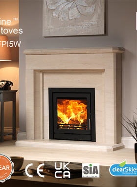 英国C&J Fireline嵌入式多燃料壁炉 FPI5W 高效环保燃木火炉