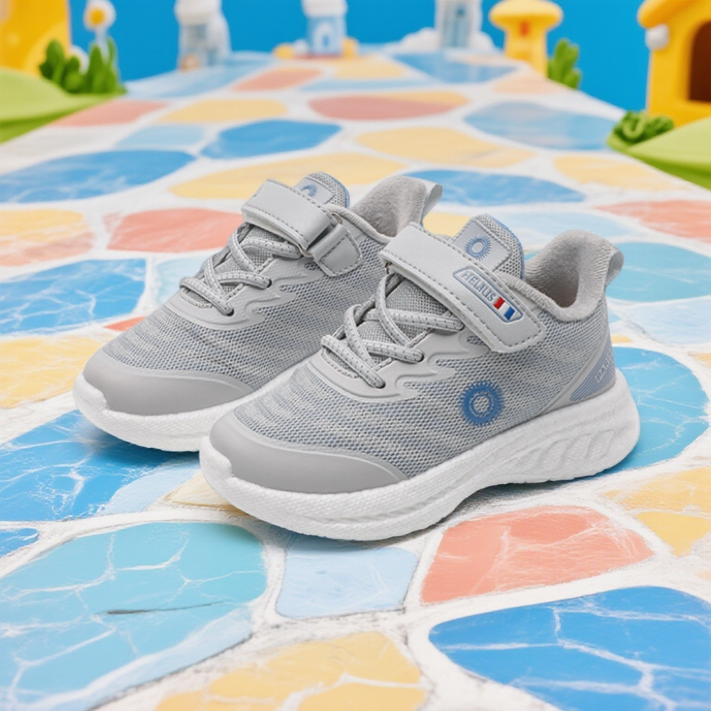 赫家童鞋冬季加绒儿童运动鞋轻便透气男童休闲鞋网面加绒宝宝学鞋