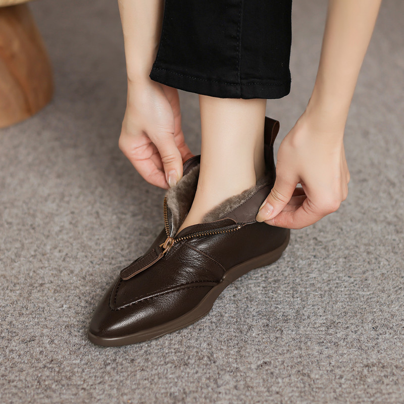 羊羔毛马丁靴短靴保暖雪地靴冬季