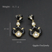 外贸耳钉 901 950中古耳环小众设计感高级古着vintage耳饰法式 女