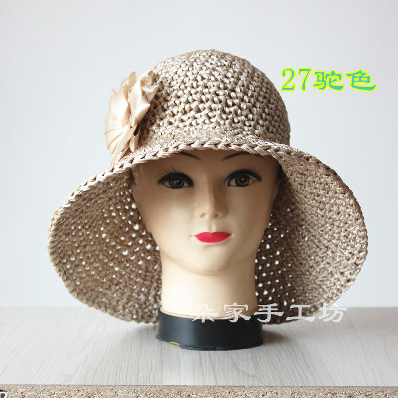 私人订制夏季遮阳帽布条线帽旅游出行女人孩子戴缎带丝带编织帽子|ruв категории Аксессуары, шляпа - от Buy2taobao.com для оказания профессиональной услуги покупки агента Taobao