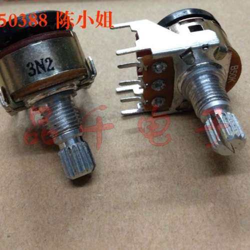 台湾ALPHA16型电位器单联带轮步进B50K 轴长15MM