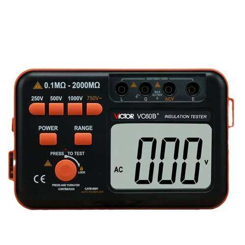 胜利VC60E+ 数字高压兆欧表 绝缘电阻测试仪
