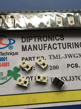 台湾圆达DIP TML-3WGX-V-T/R 带LED灯 轻触开关 4*6.8*2.5 绿色灯