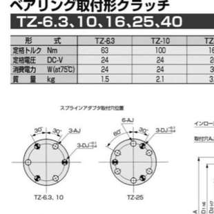 40新型轴承安装 离合器 日本进口SINFONIA昕芙TZ 式 6.3