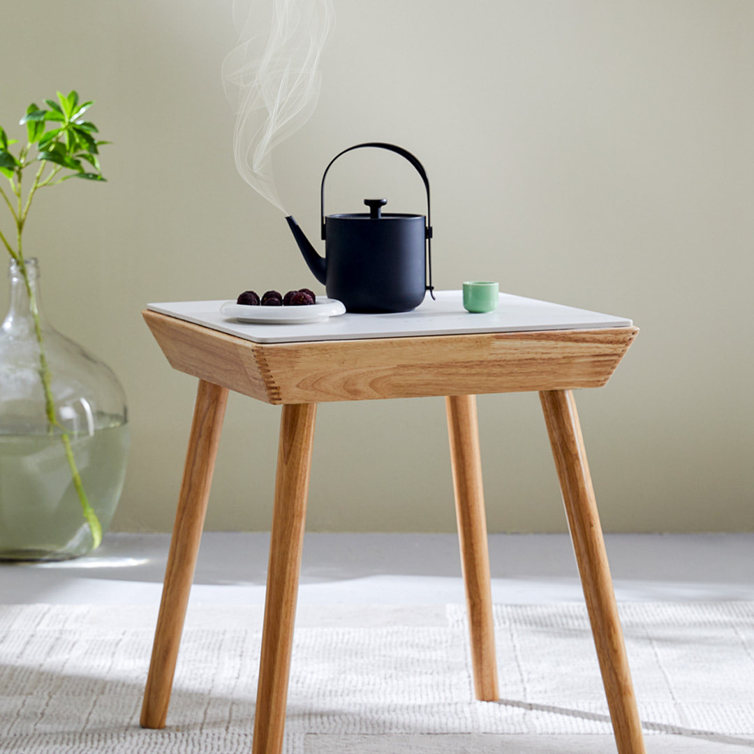 8H生态岩板触控加热智能烹饪茶几