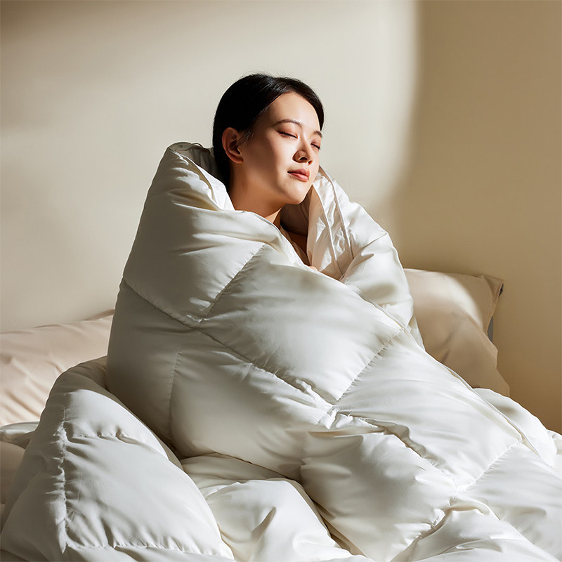 8H羽绒被95白鹅绒被子超厚冬被