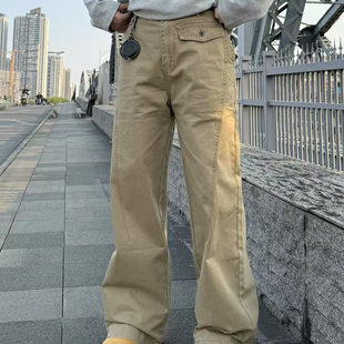 男高街休闲腰带cieanfit牛仔裤 裤 百搭直筒潮牌 复古工装 22TREE美式