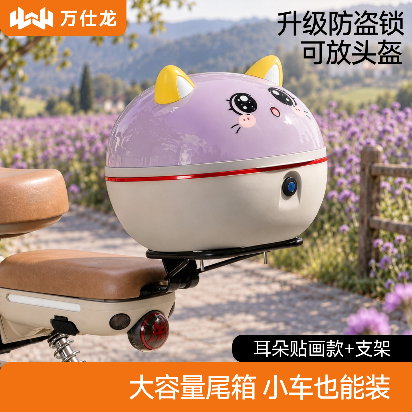 电瓶车靠背尾箱电动车后备箱适用新国标小车型大容量可爱女生通勤