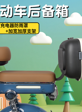 电动车后备箱通用雅迪爱玛台铃绿源小型电瓶车后靠背后尾箱储物箱