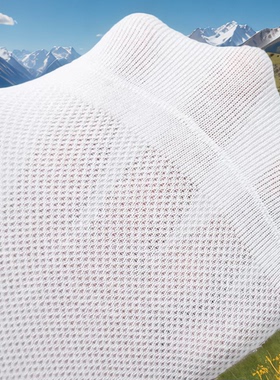 10双纯棉袜子网眼短袜夏季薄款防臭浅口船袜男女白色棉袜运动四季