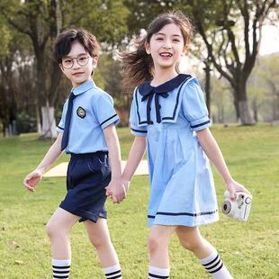 小学生班服校服英伦风幼儿园园服夏装 夏季 毕业服儿童演出服学院风