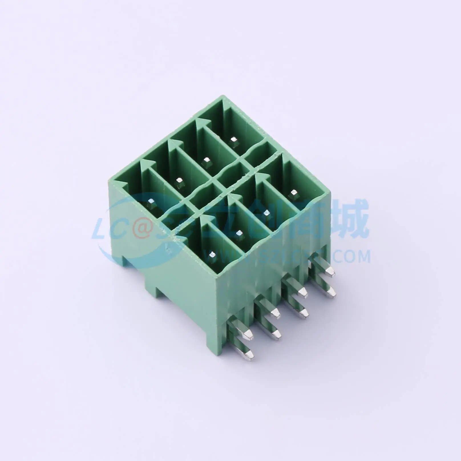插拔式接线端子MX15EDGRHB-3.5-2*04P-GN01-Cu-A 弯插3.5mm 1x4P