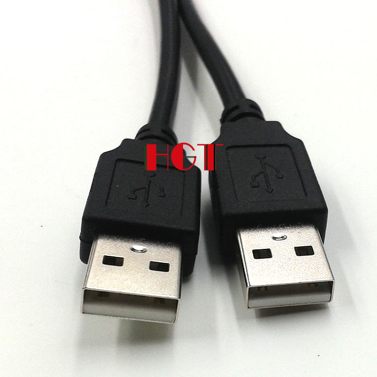 USB公对公线 USBA对A双公头线 USB供电线 数据线延长线50CM黑色