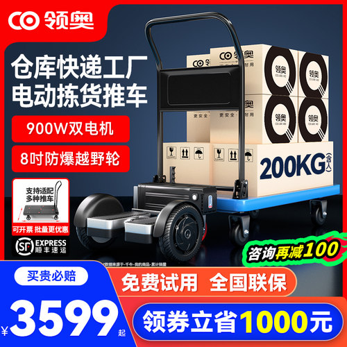 领奥电动仓库快递拣货平衡车