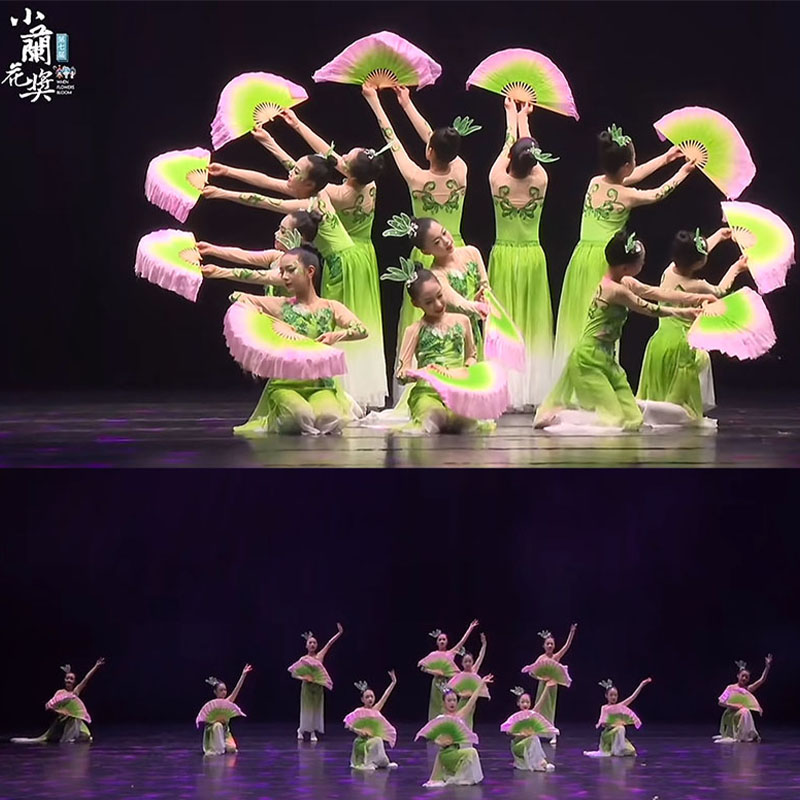 小兰花奖茉莉花舞蹈服装儿童古典舞飘逸演出服秧歌扇子伞舞民族服