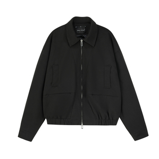 PUPILtravel 美式复古夹克潮牌黑色冬季毛呢短宽百搭cleanfit外套