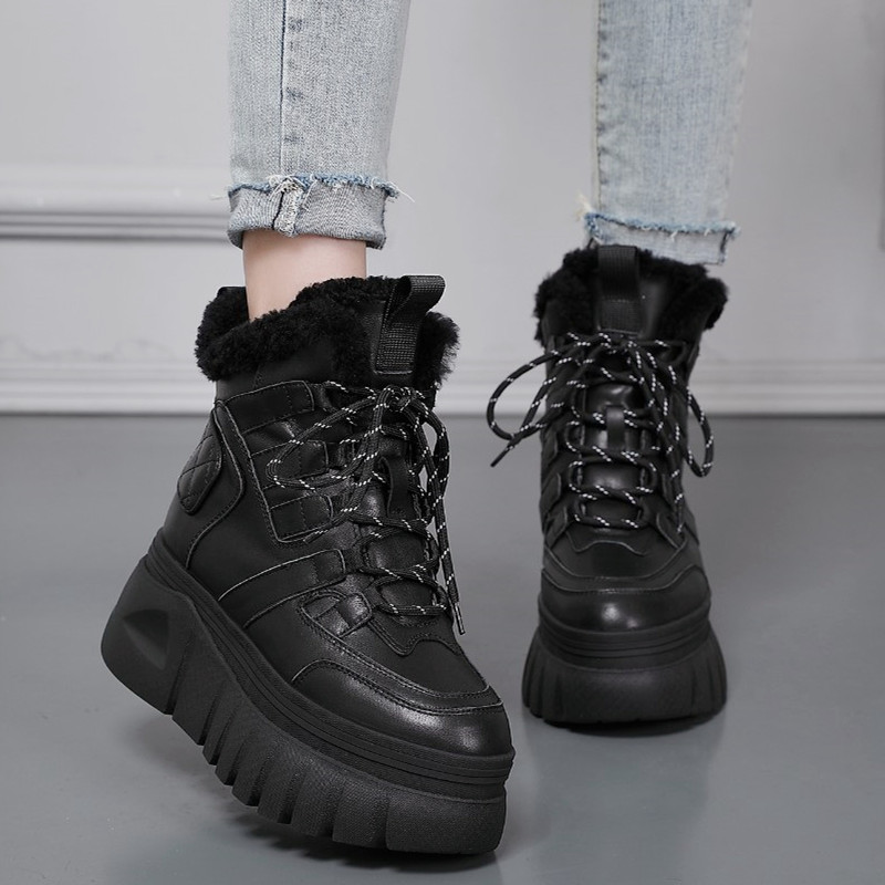 欧洲站羊毛松糕厚底休闲雪地靴